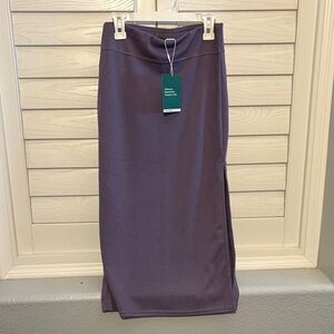HALARA Purple Rib Knit Pencil Skirt